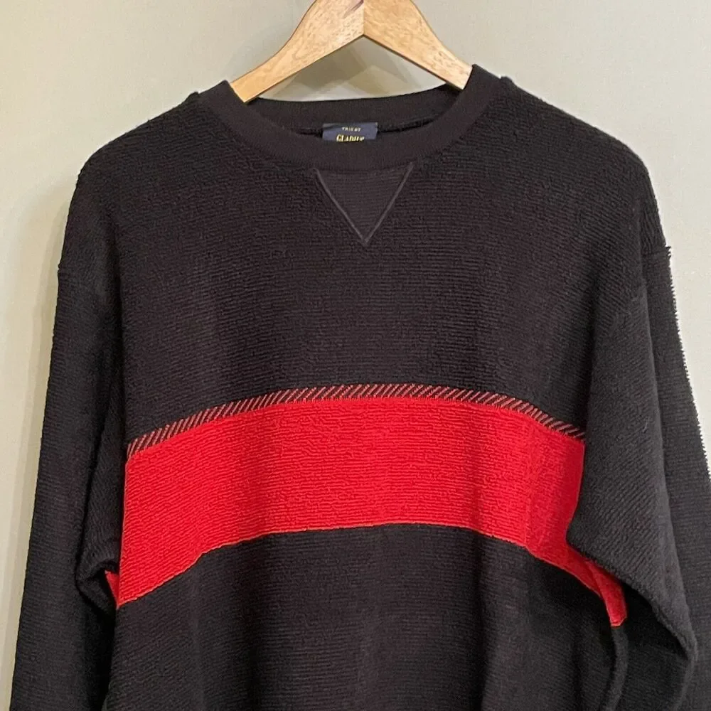 Tricot Gladius Sweater Colorblock Wool Acrylic‎ Pullover Italian Made XLarge NWT